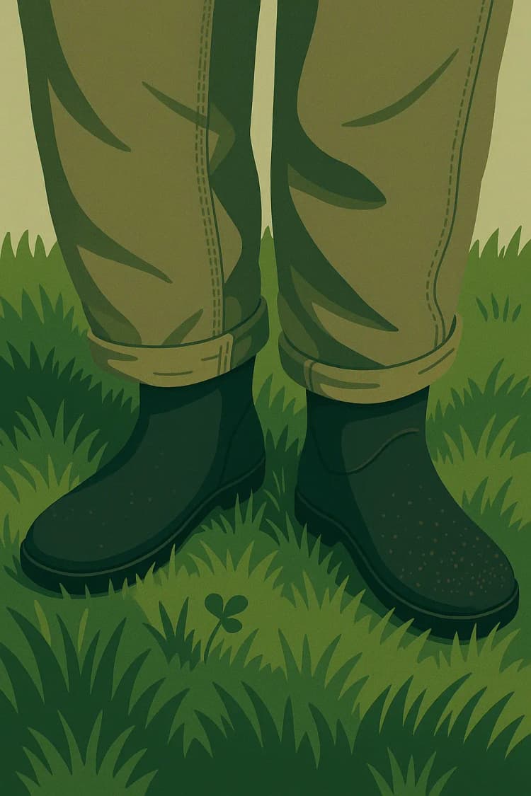 Green & Bright Solutions (Green and Bright Solutions) owner lying on the fresh grass